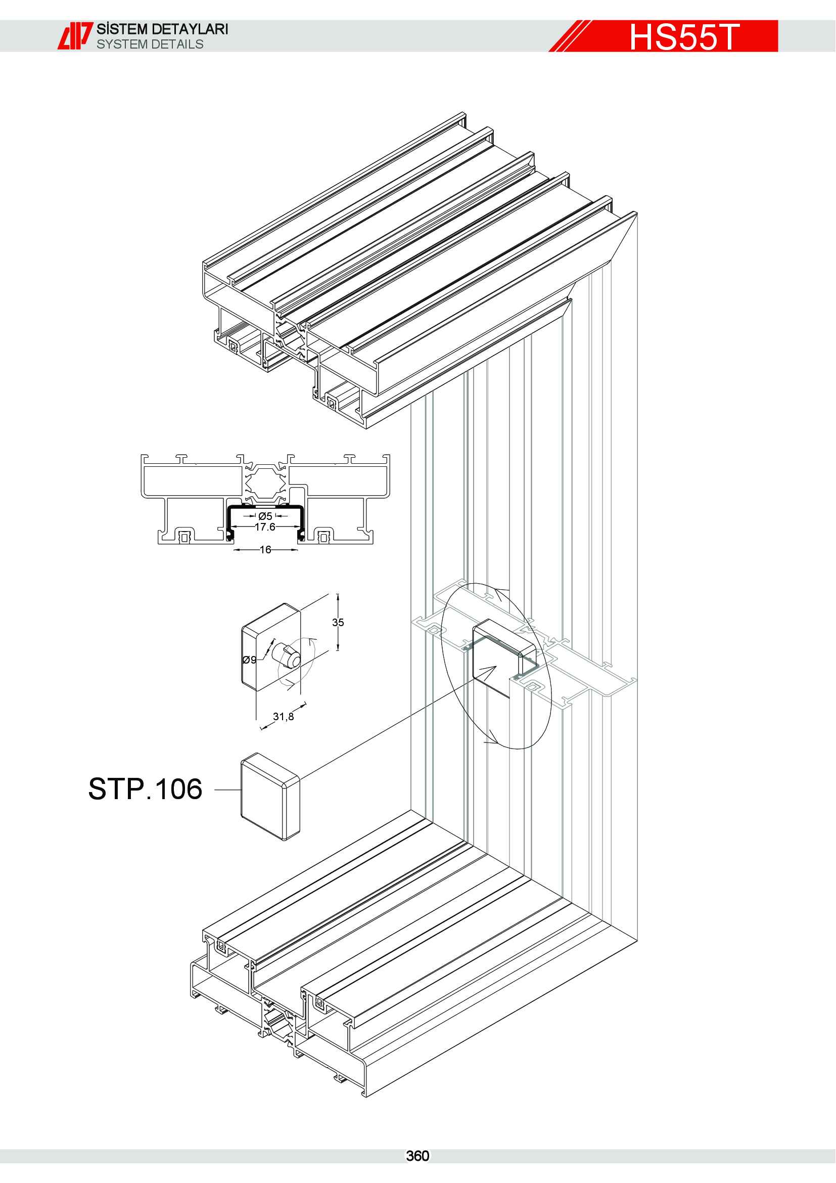 HEBESCHİEBE SÜRME ALÜMİNYUM 68
